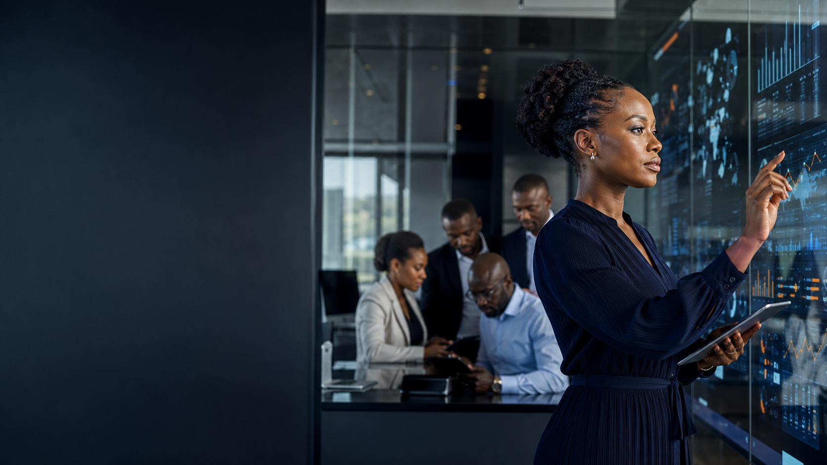 African financial and technology specialists reviewing supervisory intelligence